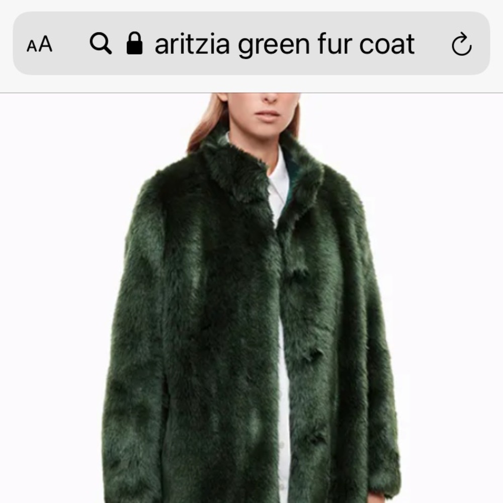 ISO Aritzia Babaton Fritz Fur coat Green only!